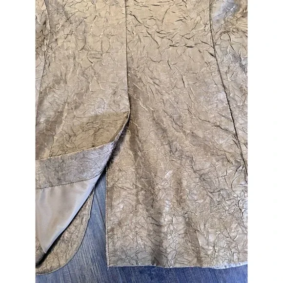 Donna Karan New York Women's Textured Metallic One-Button Blazer Bronze Brown 0 - Picture 12 of 13